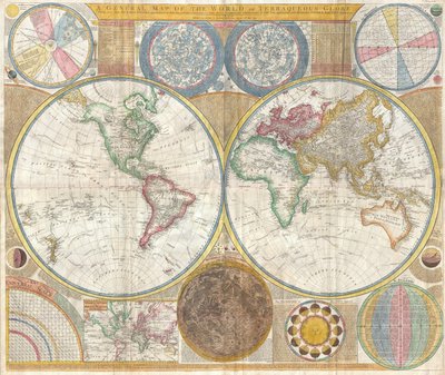 Carte du monde en hémisphères - Samuel Dunn